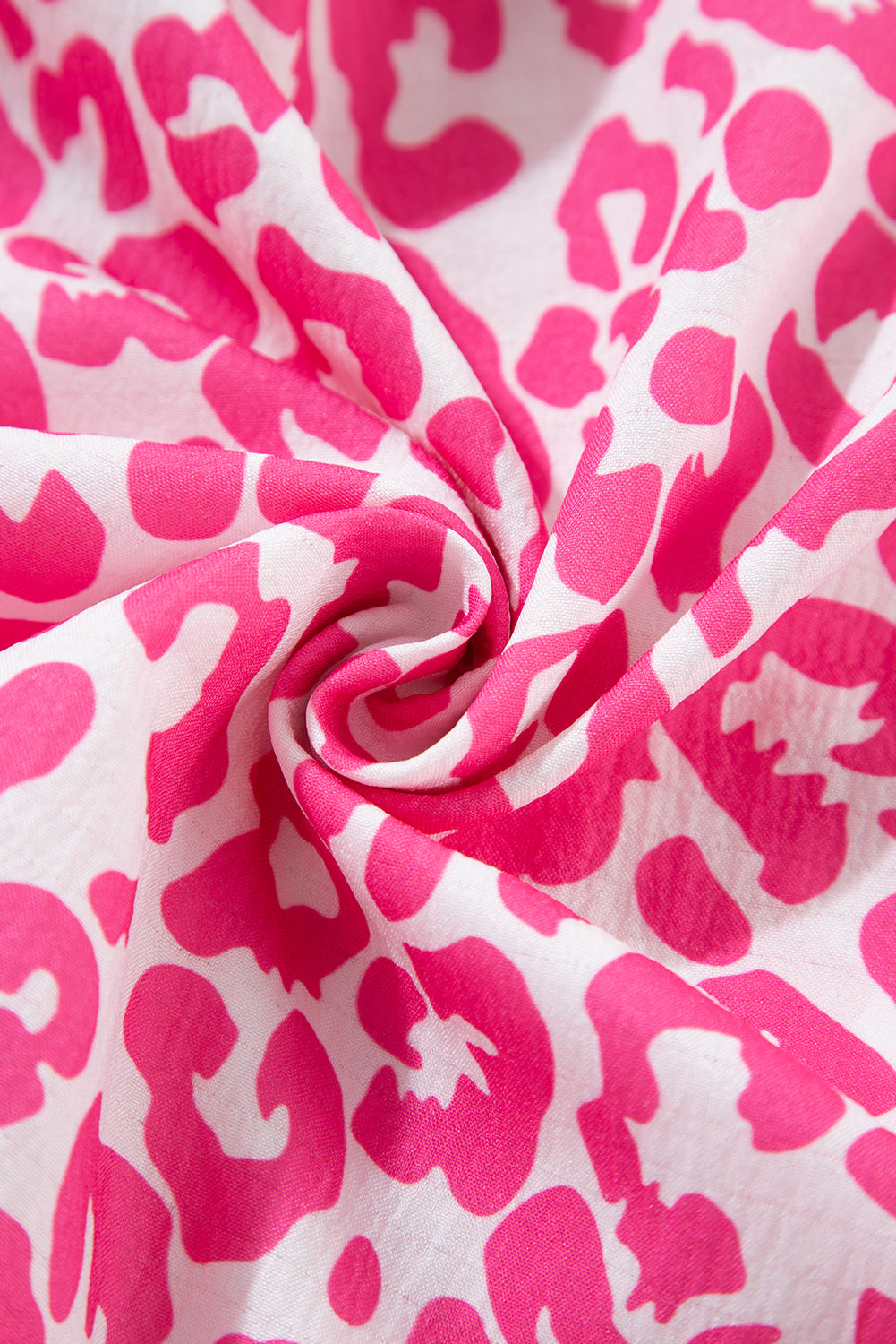 Mini-robe rose vif imprimée léopard *