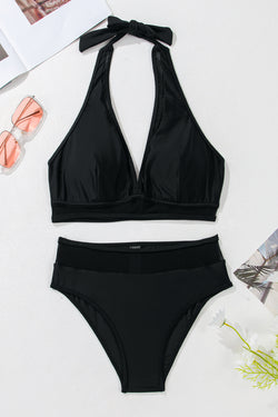 Bikini push-up noir à col en V *-A WOMAN WE LOVE