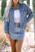 Wild Wind Washed Oversized Pocket Denim Jacket