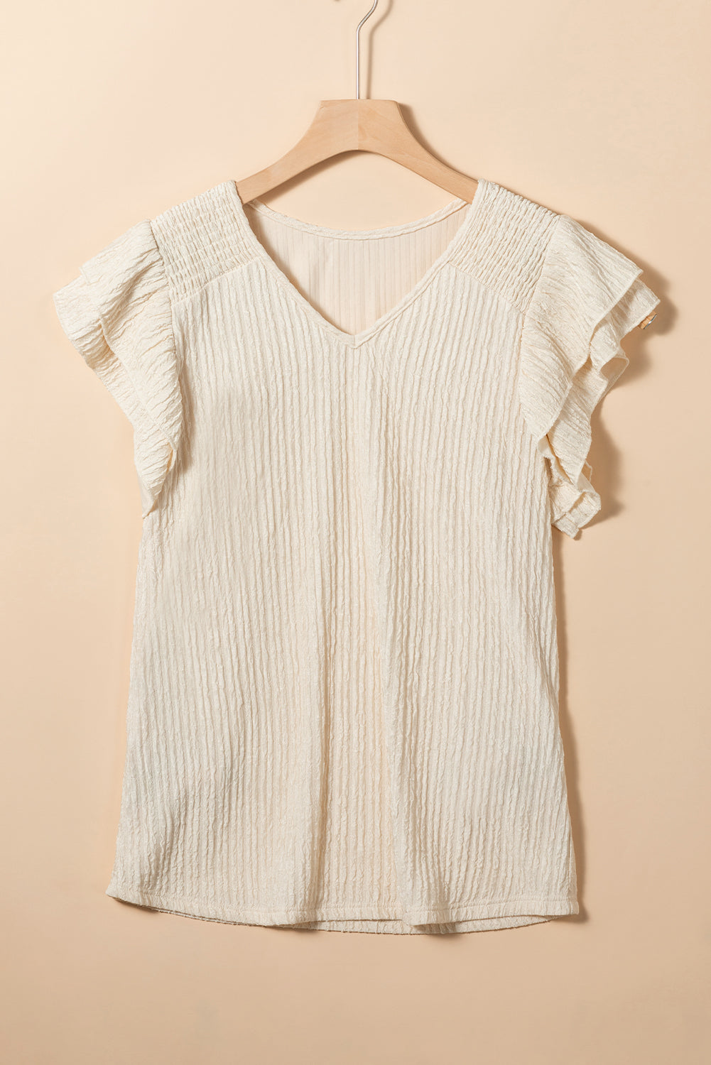 High textured crumpled with floating sleeves *