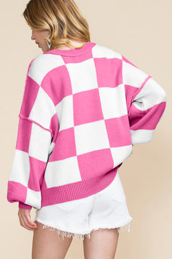 Pilgrimous pilot sweater with pink stripes