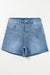 Ashleigh Rhinestone Blue Denim Shorts