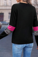 Long sleeve sweatshirt in patchwork *