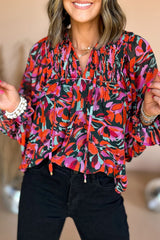 Chemisier rouge à manches bouffantes *-A WOMAN WE LOVE