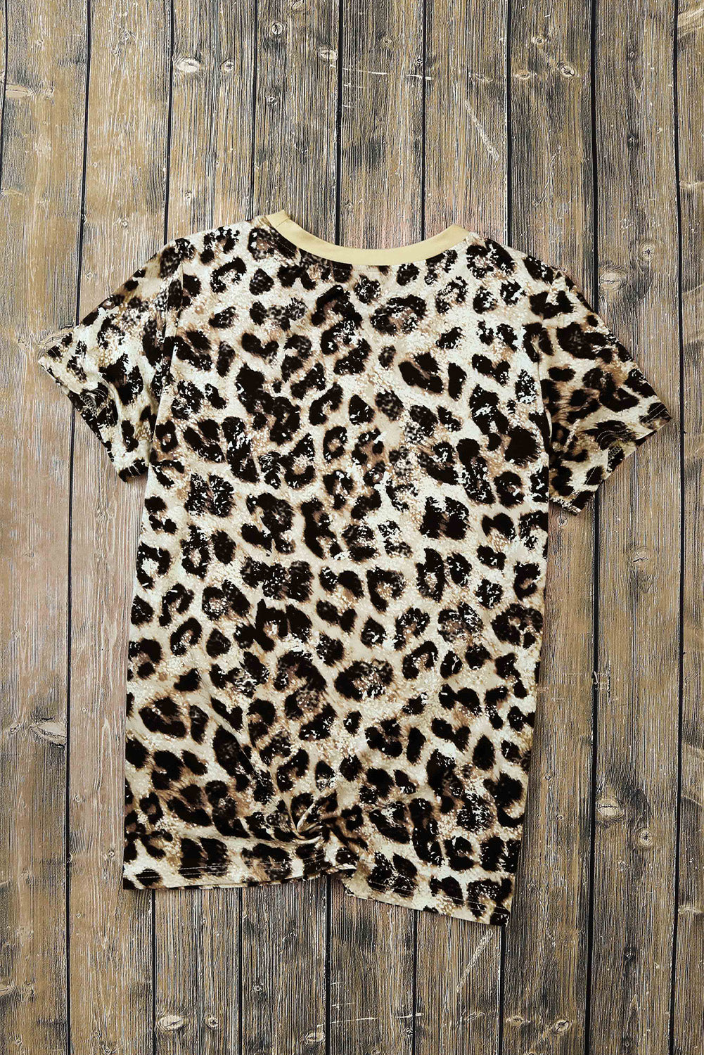Leopard laundry round neck t-shirt