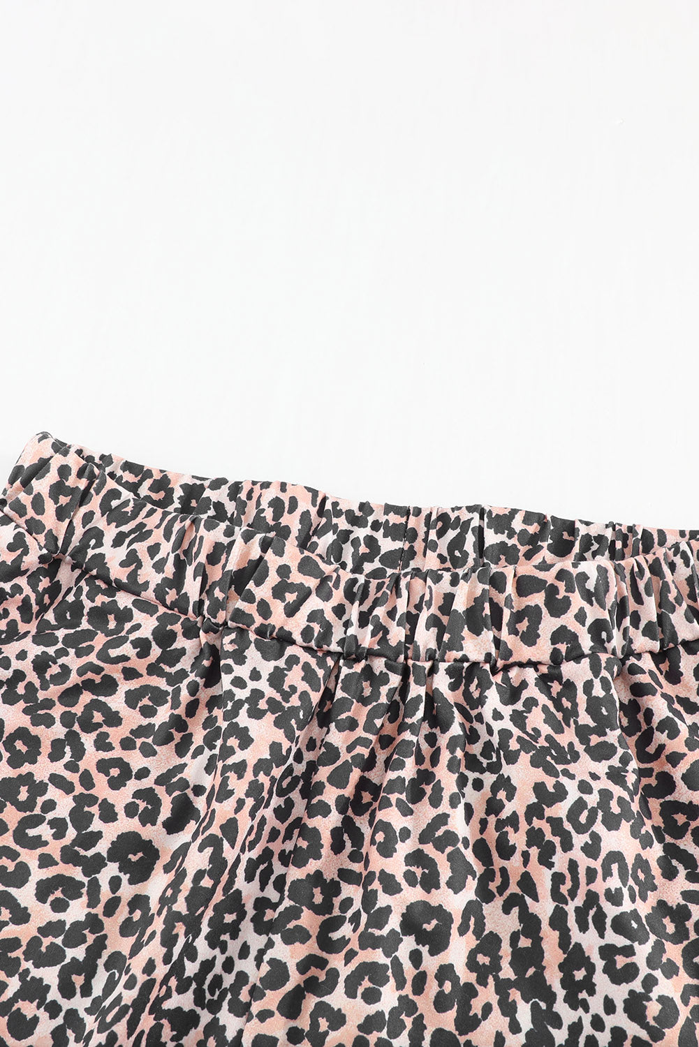 Top de manga larga y pantalones estampados de leopardo juego de salón