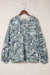 Oversize green hooded with long sleeve and camouflage print