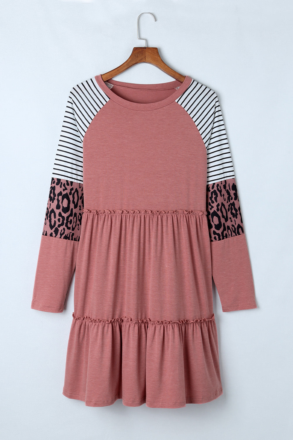 Patchwork de leopardo rosa Mini Mini Vestido