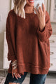 Large textured sweater with a flood of the color of the color of a plain color Gold Flame