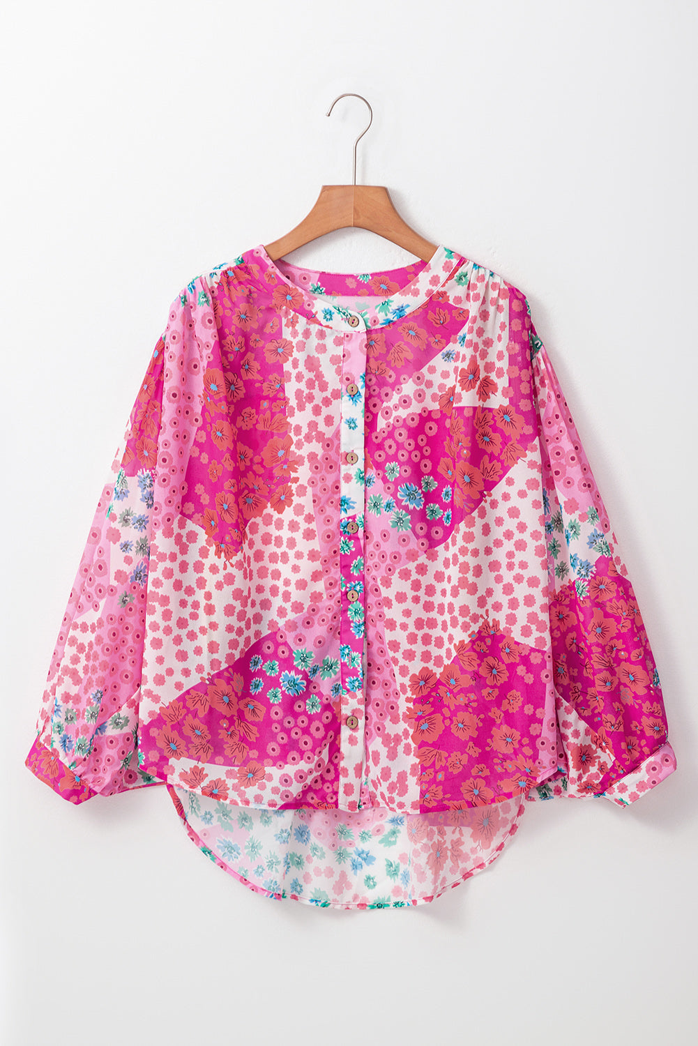 Chemise oversize boutonnée à col en V *-A WOMAN WE LOVE