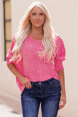 Blouse oversize léopard à manches bouffantes-A WOMAN WE LOVE