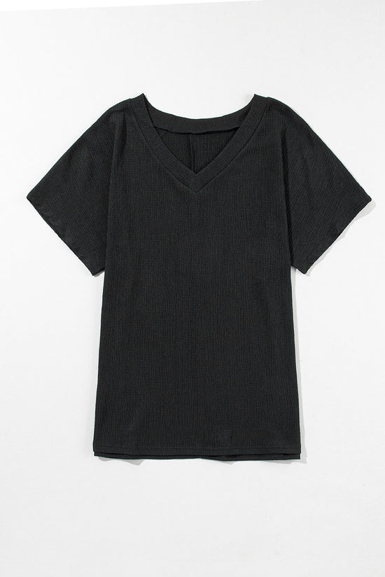 Fwed black t-shirt with wide sleeves *