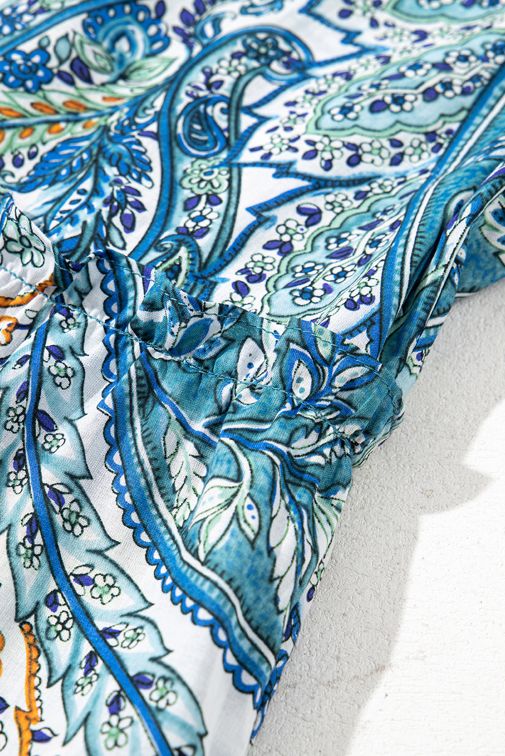 Vestido bohemio con estampado de cachemira de flores*