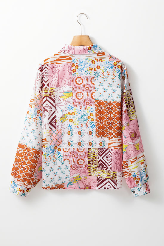 Rose abstract colored buttoned shirt