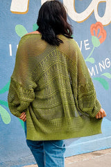 Cardigan Oversize en Maille Crochetée