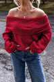 Red Racing Red Trudgeted Tricot Step Sweater