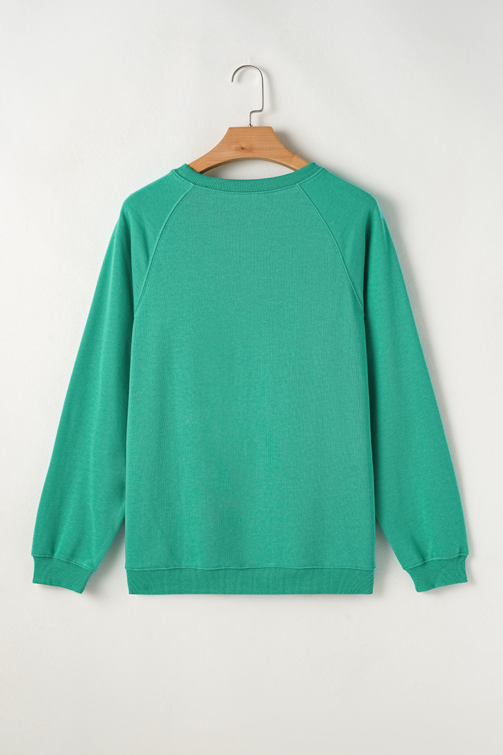 Mint Green Rainbow Colorblock Striped Pullover Sweatshirt