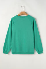 Llamativo bloque de color de sudadera arco-en-ciel menta menta