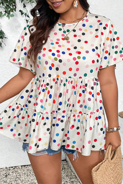 Chemisier grande taille à pois colorés *-A WOMAN WE LOVE