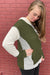 Textured buttoned hoodie with jungle green kangaroo pocket