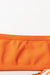 Carrot Ensemble de bikini dos nu à bordure contrastée tropicale 3 pièces avec cache-maillot