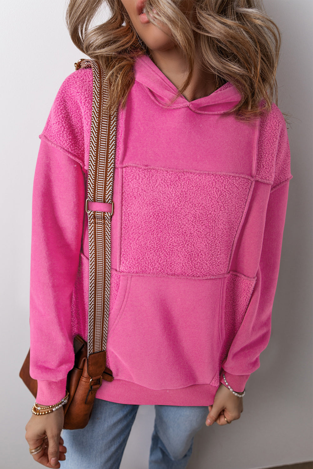 Pitaya Mineral Washed Pink Terry Drawstring Hoodie