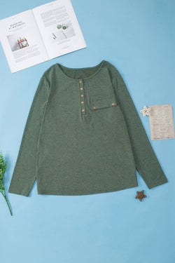 Henley Henley con Flog Verde Tamaño verde