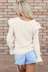 Blouse en velours volants-A WOMAN WE LOVE
