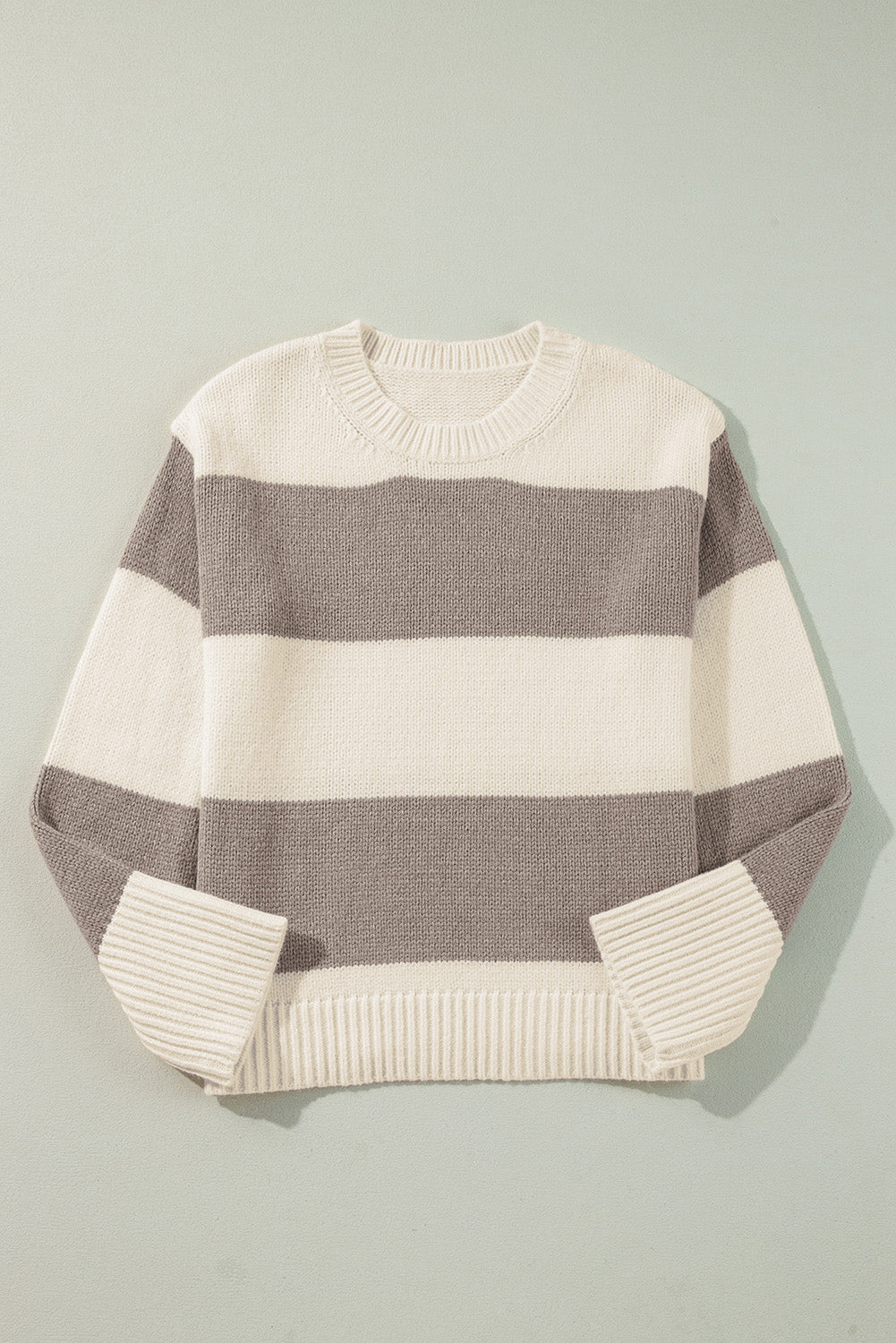 Pull ample à blocs de couleurs Simply Taupe