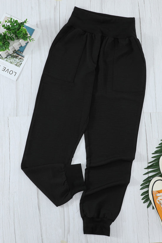 Pantalon de jogging décontracté noir à poches