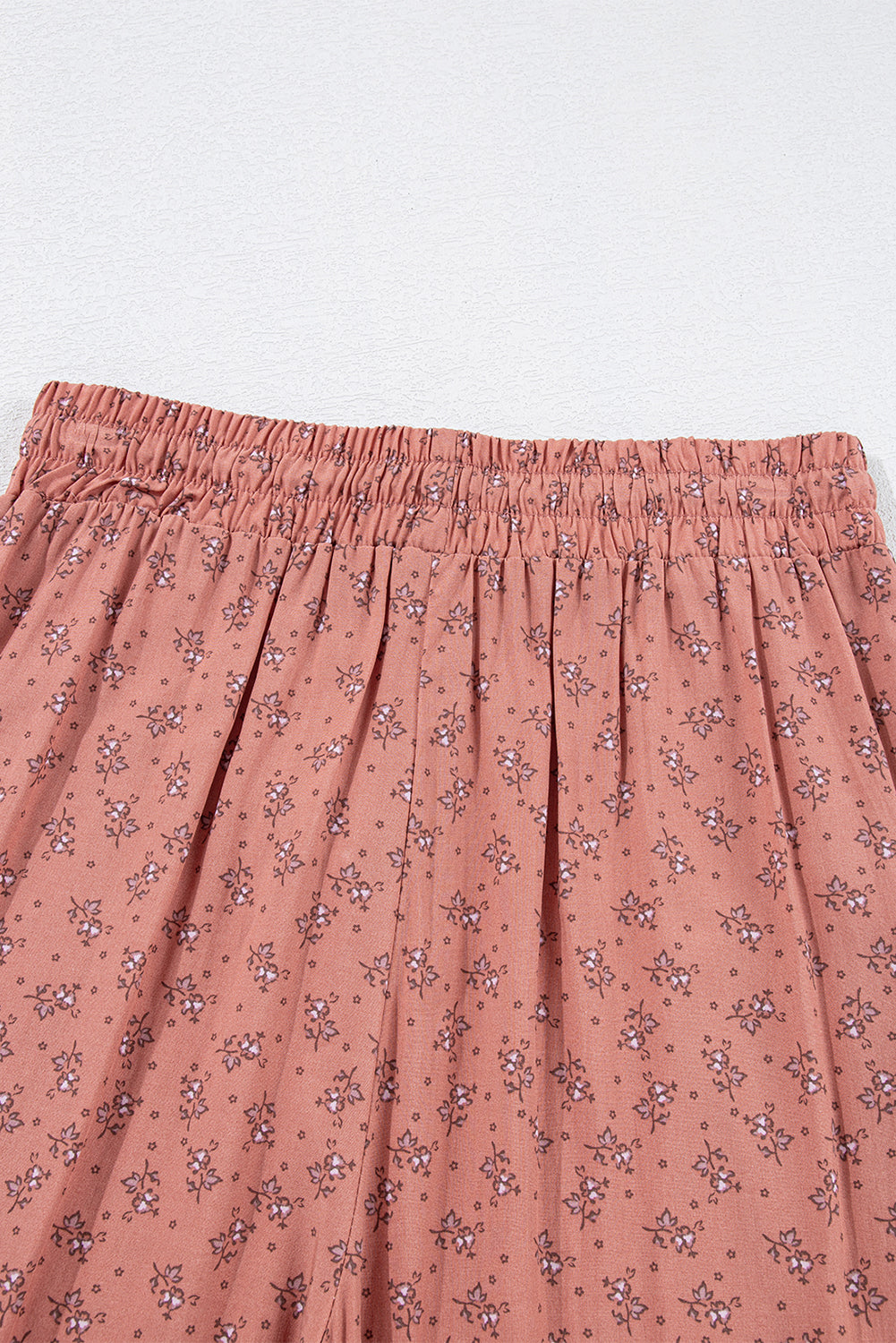 Pink Boho florale gedruckte Weitbein -Joggerhose