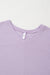 Ample blouse with embossed orchid petals, V -neck, long sleeves, falling shoulders