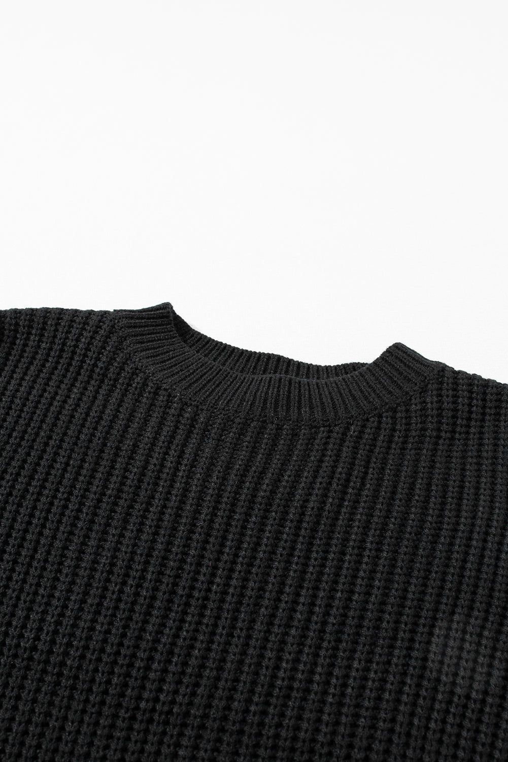 Pull d'épaule à manches en tricot noir