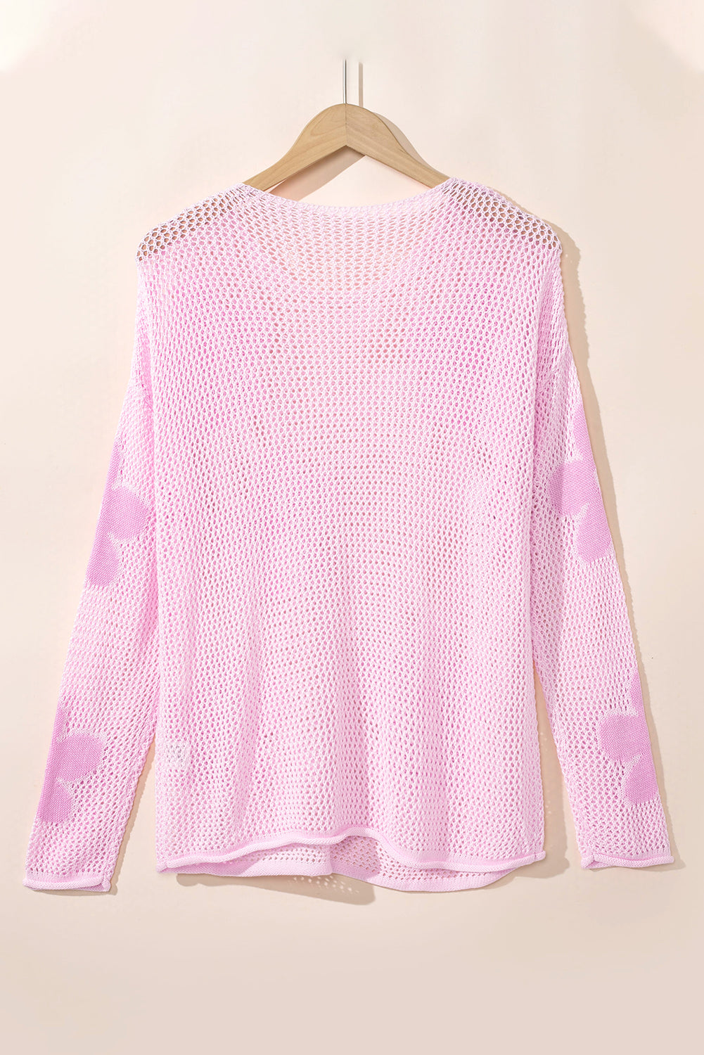 Maglione a goccia a goccia in maglia gustosa rosa rosa chiaro