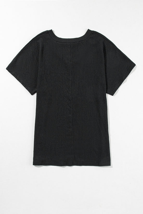 Fwed black t-shirt with wide sleeves *