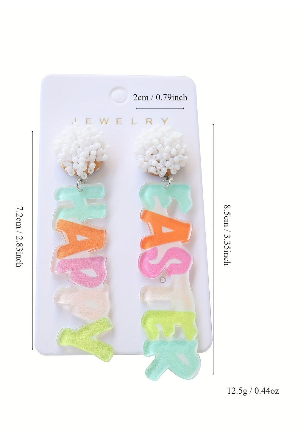 Boucles d'oreilles pendantes JOYEUSES PÂQUES colorées roses-A WOMAN WE LOVE