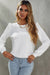 White textured high with long sleeves and round neck