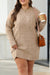 Larly knitted knitting sweater dress with drooping shoulder