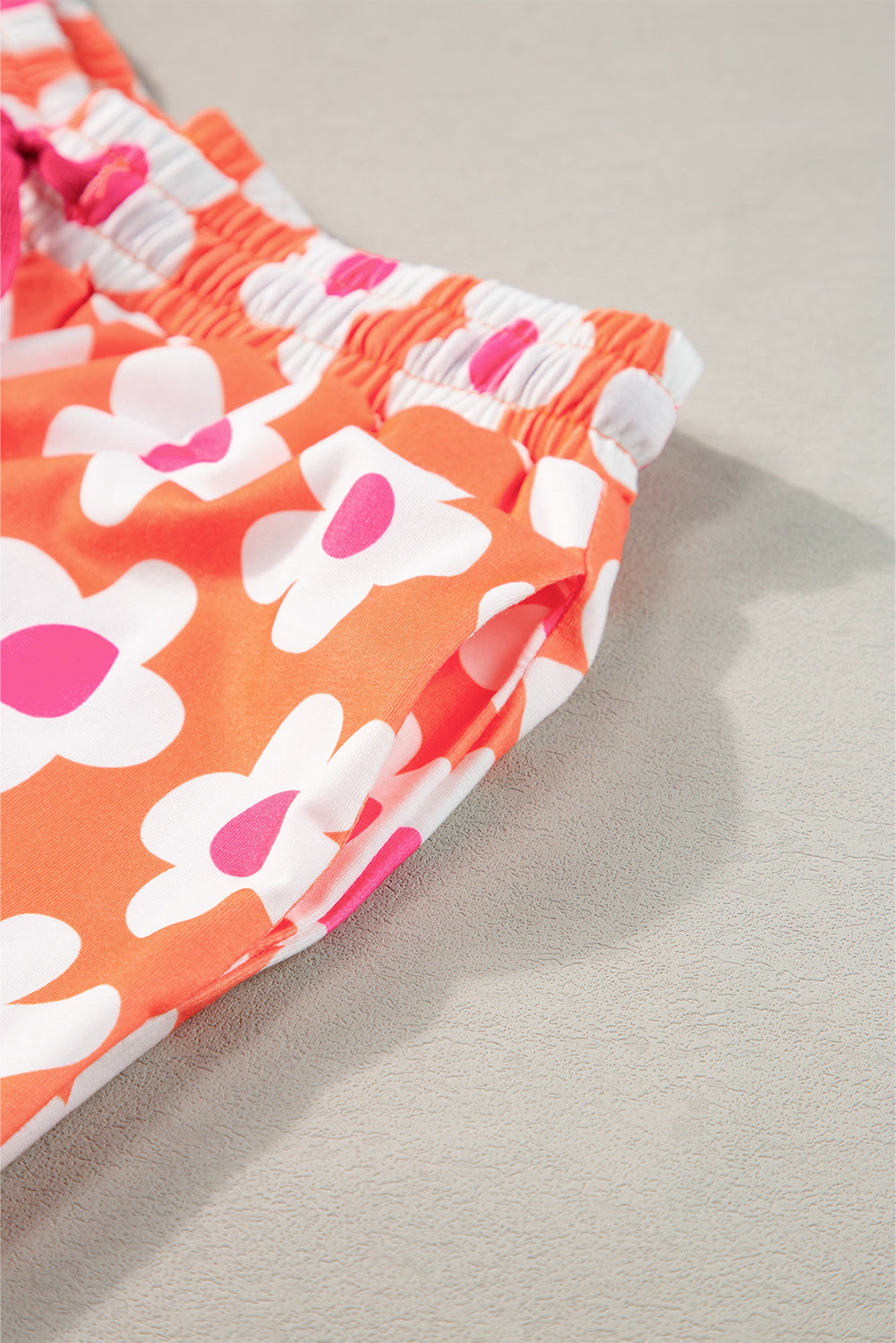 Estampado de flor de naranja set de pijama