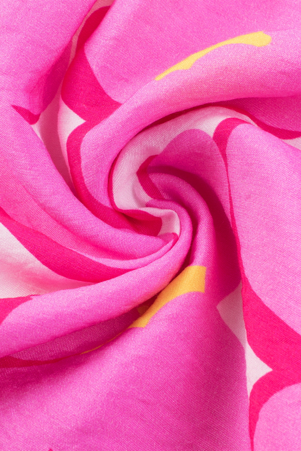 Vestido de estampado floral rosa fluido, cuello cuadrado, cintura de imperio