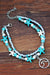 Pulsera de tobillo Double Blue Beach Sky