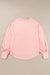 Gossamer Pink Studded Star Print Long Sleeve Oversized Top