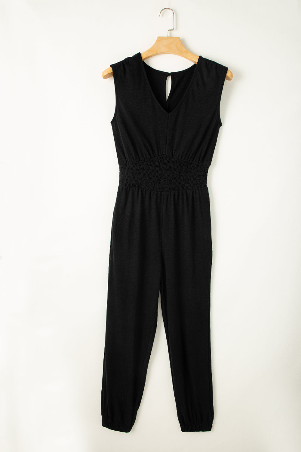 Combinaison noire froncée taille haute *-A WOMAN WE LOVE