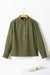 Long sleeve shirt buttoned buttons crumpled green jungle