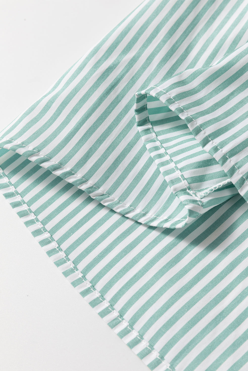 Chemise classique patchée à rayures vertes *-A WOMAN WE LOVE