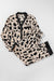 Night clothing two rooms loose cut with contrasting khaki cheetah border