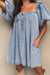 Dank babydoll dress in square collar *