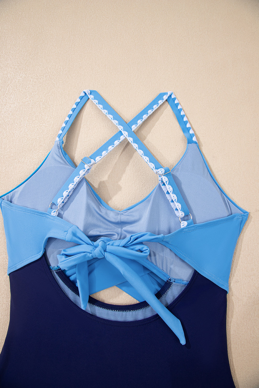 Blue piece swimsuit *