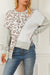 Asymmetrical loose sweatshirt with leopard texture