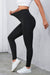 Black High Waisted Criss Cross Tummy Control Leggings